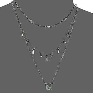 French Connection Layered Choker Necklace 11 (Aqua) Necklace
